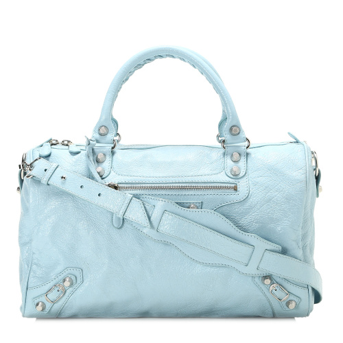 Balenciaga/巴黎世家 女士粉蓝色牛皮手提包