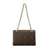 Louis Vuitton/路易威登 老花配黑色帆布/配皮 Victoire女士单肩包/手提包